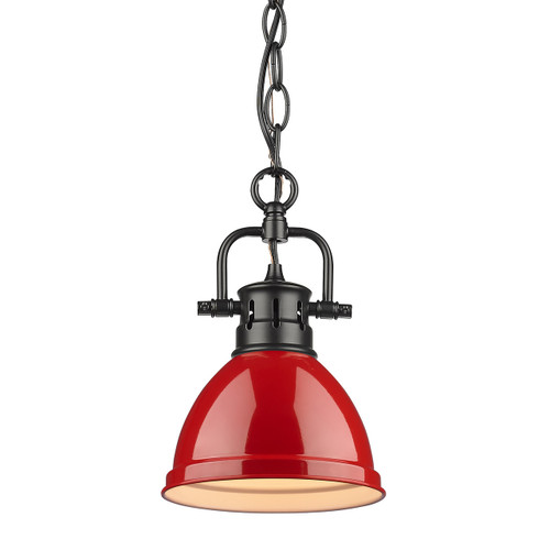Mini Pendant with Chain (3602-M1L BLK-RD)