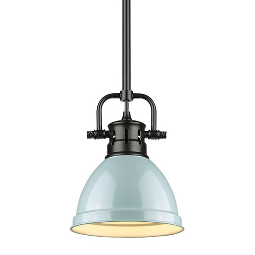 Duncan Mini Pendant with Rod in Matte Black (3604-M1L BLK-SF)