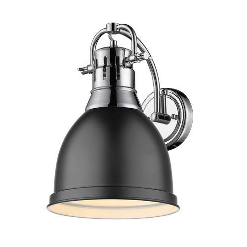 1 Light Wall Sconce (3602-1W CH-BLK)