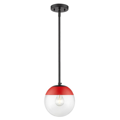 Small Pendant with Rod (3219-S BLK-RED)