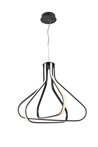 Dahlia 3 Light In Black Pendant  (5105D26BK)