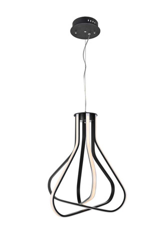 Dahlia 3 Light In Black Pendant  (5105D18BK)