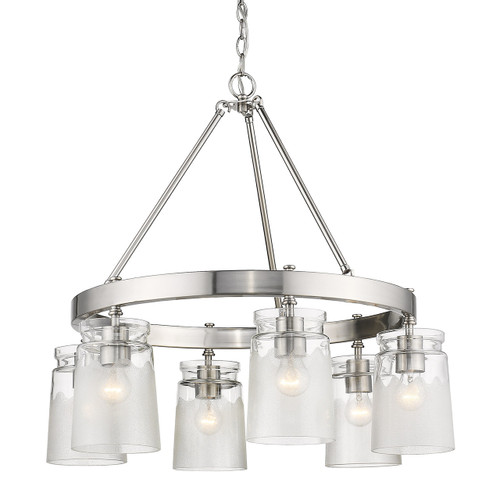 Travers 6 Light Chandelier in Pewter (1405-6 PW-CAG)