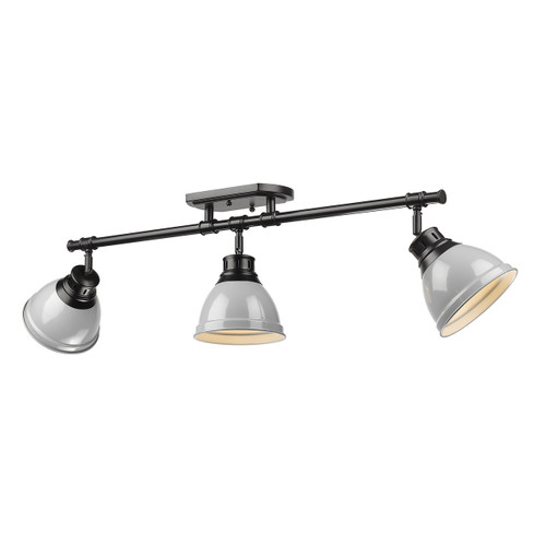 Semi-Flush - Track Light (3602-3SF BLK-GY)