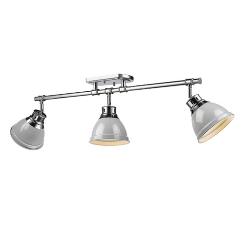 Semi-Flush - Track Light (3602-3SF CH-GY)
