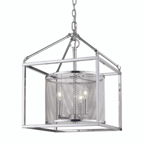 3 Light Pendant (with chrome outer cage) (2245-3P CH-CH)