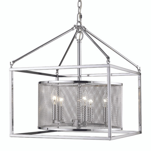 5 Light Pendant (with chrome outer cage) (2245-5 CH-CH)