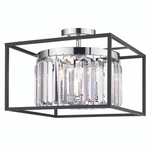 Semi-Flush (with black outer cage) (2247-SF CH-BLK)
