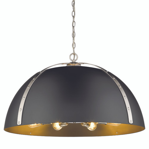 Aldrich 8 Light Pendant in Pewter (6928-8P PW-BLK)