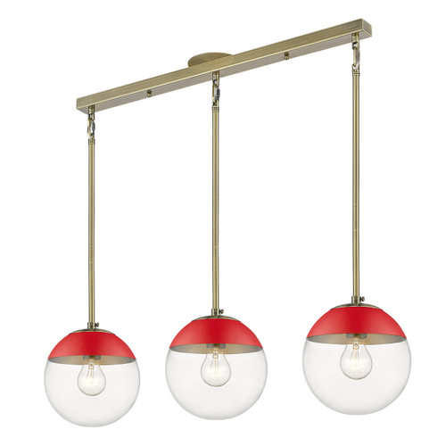 Linear Pendant (3219-3LP AB-RED)