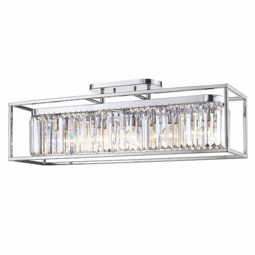Paris 5 Light Semi-Flush (with outer cage) in Chrome (2247-5SF CH-CH)