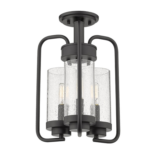 Holden 3 Light Semi-Flush in Matte Black (2380-3SF BLK-SD)