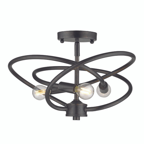 3 Light Semi-Flush (2618-3SF EB)