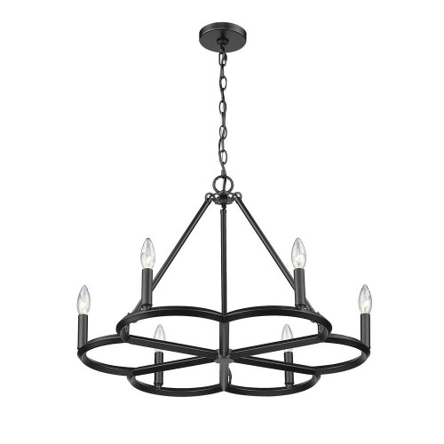 Celta 6 Light Chandelier in Matte Black (0526-6 BLK)