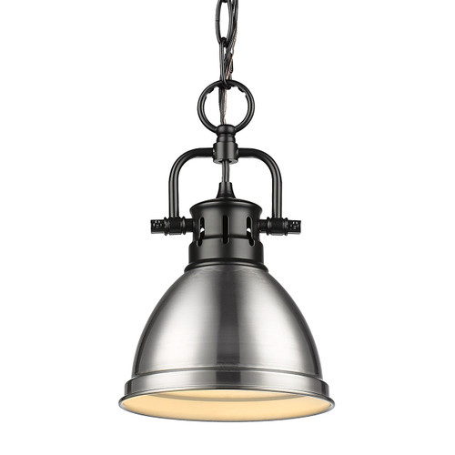 Duncan Mini Pendant with Chain in Matte Black (3602-M1L BLK-PW)