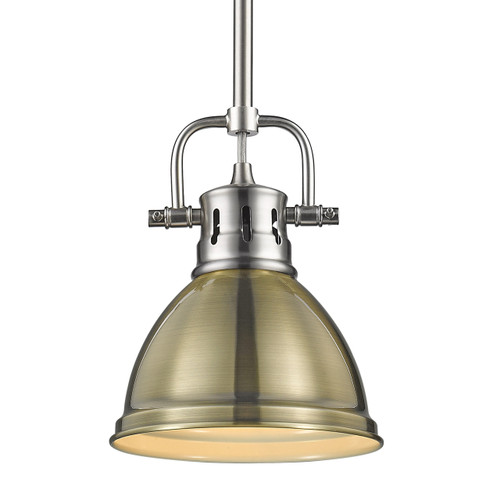 Duncan Mini Pendant with Rod in Pewter (3604-M1L PW-AB)