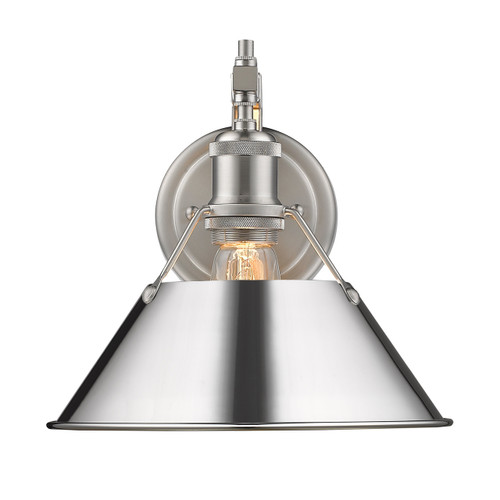 Orwell 1-Light Wall Sconce in Pewter with Chrome (3306-1W PW-CH)