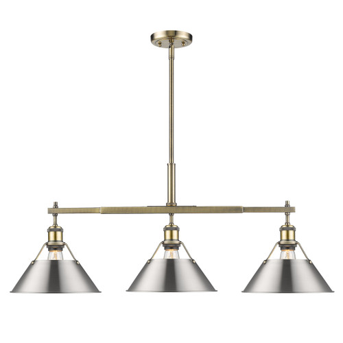 Orwell Linear Pendant in Aged Brass (3306-LP AB-PW)