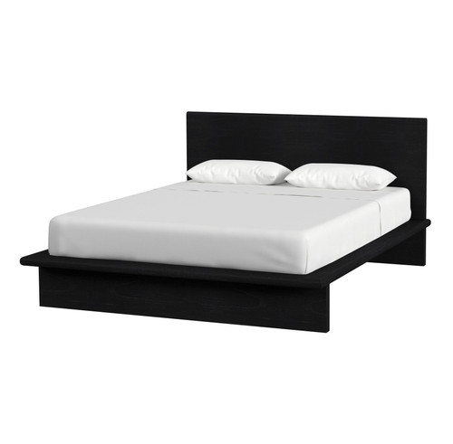 Halmstad Wood Platform Queen Bed, Black (5770498)