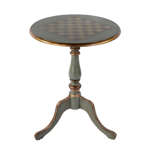 Butler Specialty Company Colbert 22 in. W Round  Wood Pedestal Game/Accent Table, Green (3405482)