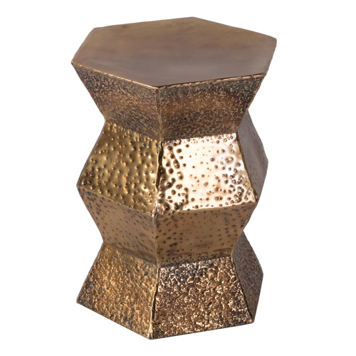 Renzo 16 in W Stainless Steel Modern End Table, Copper (5933085)