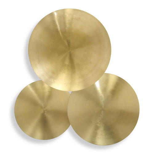 Cymbalic Round Brass Wall Art Set/3 (04388)