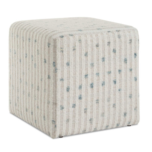 Joie White Chenille Ottoman (23914)
