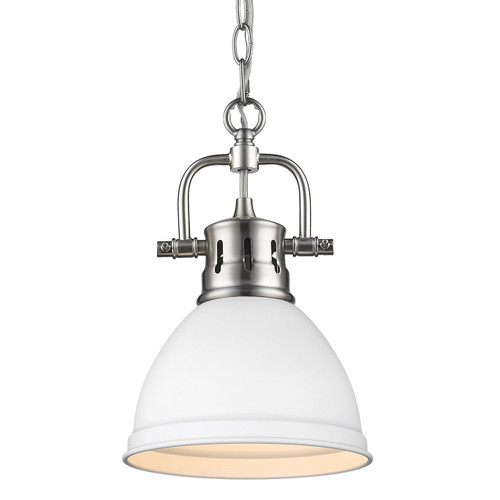 Duncan Mini Pendant with Chain in Pewter (3602-M1L PW-WHT)