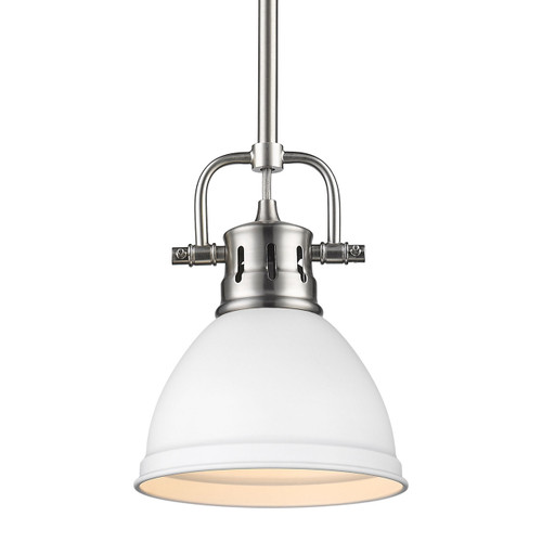 Duncan Mini Pendant with Rod in Pewter (3604-M1L PW-WHT)