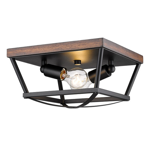 Teagan Flush Mount in Natural Black (3184-FM NB-RO)