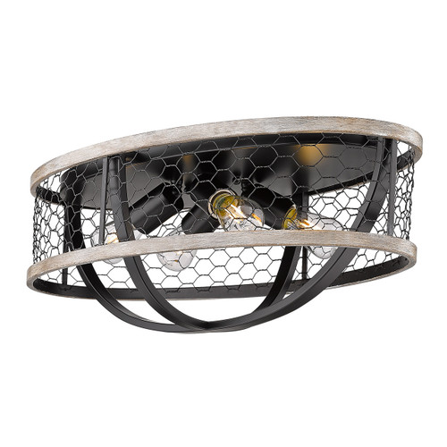 Roost Flush Mount - 24" in Matte Black (3170-FM24 BLK-CW)