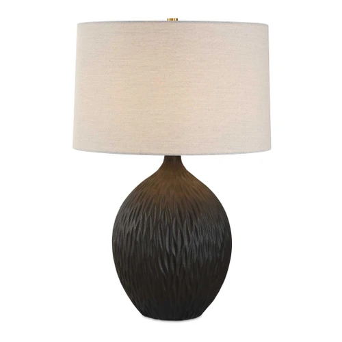 Uttermost Levee Satin Black Table Lamp (30652-1)