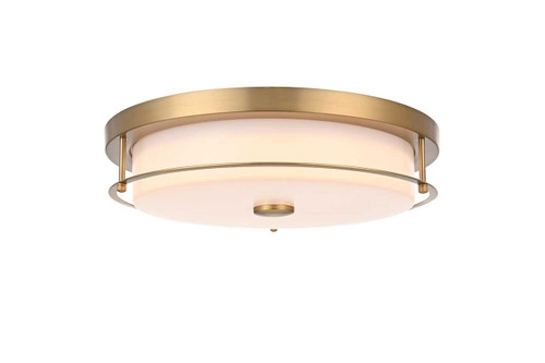 Elegant Furniture and Lighting Kolson 16 Inch Led Flush Mount In Satin Gold (LD304F16SG)