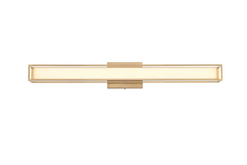Elegant Furniture and Lighting Aden 31 Inch Led Wall Sconce In Satin Gold (LD301W31SG)