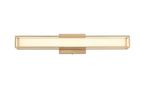 Elegant Furniture and Lighting Aden 24 Inch Led Wall Sconce In Satin Gold (LD301W24SG)