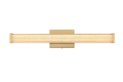 Elegant Furniture and Lighting Jaxx 24 Inch Led Wall Sconce In Satin Gold (LD303W24SG)