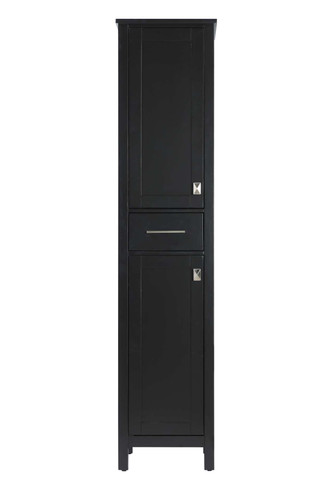 Elegant Furniture and Lighting 16 Inch Bath Storage Cabinet In Black (SC18816BK)