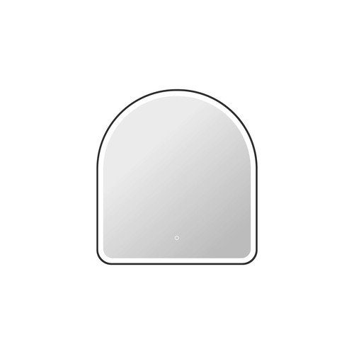 Elegant Furniture and Lighting 36 Inch Arch Led Front And Backlit Wall Mirror In Black (MRE6D3336BK)
