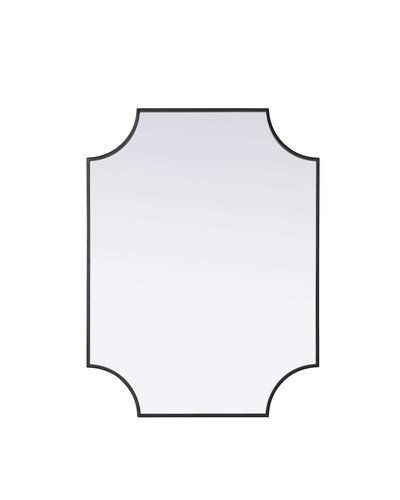 Notched Metal Mirror 27x36 inch in Black (MR3D2736BLK)