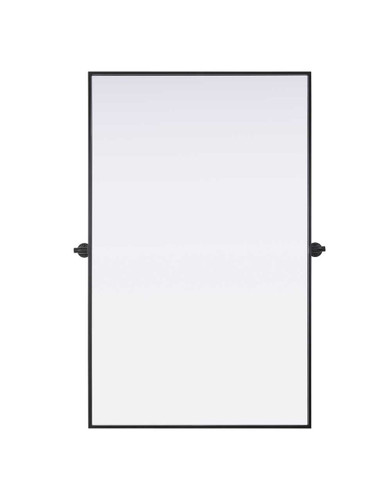 Elegant Furniture and Lighting Amoura 48X30 Pivot Mirror In Black (MR6H4830BLK)