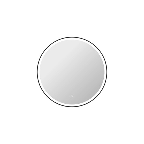 Elegant Furniture and Lighting 36 Round Led Front And Backlit Wall Mirror In Black (MRE6B36BK)