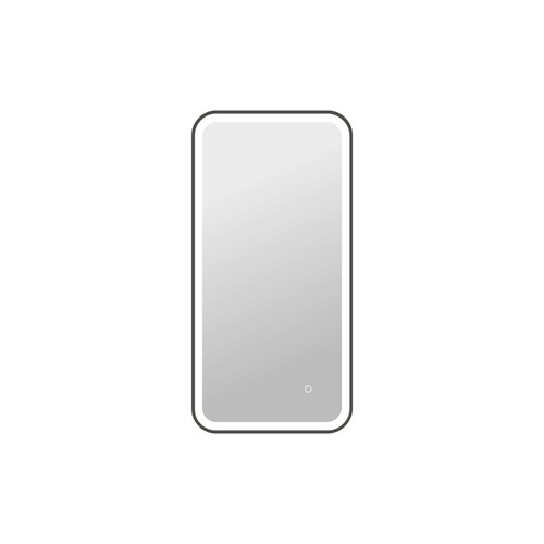 Elegant Furniture and Lighting 40 Inch Rectangle Led Front And Backlit Wall Mirror In Black (MRE6A2040BK)