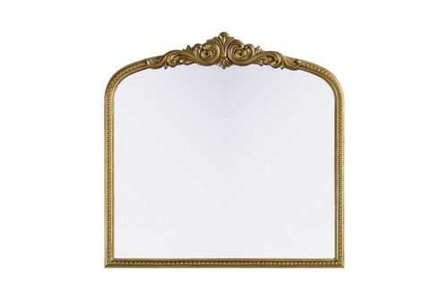 Elegant Furniture and Lighting Naomi Vintage Resin Mirror 36X36 In Antique Brass (MR7F3636AB)