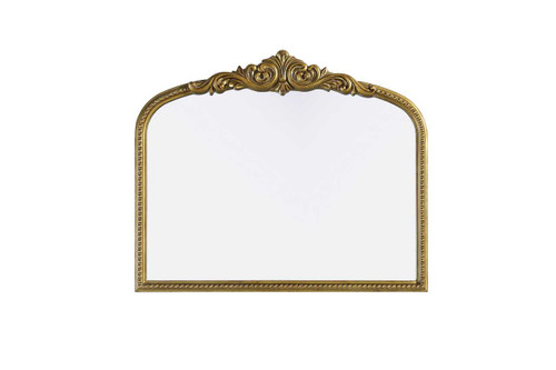 Elegant Furniture and Lighting Naomi Vintage Resin Mirror 36X30 In Antique Brass (MR7F3630AB)