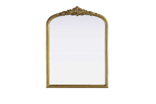 Elegant Furniture and Lighting Naomi Vintage Resin Mirror 27X36 In Antique Brass (MR7F2736AB)
