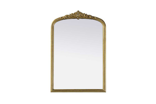 Elegant Furniture and Lighting Naomi Vintage Resin Mirror 24X36 In Antique Brass (MR7F2436AB)