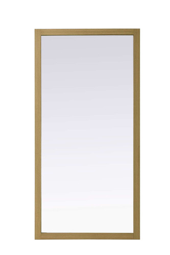 Elegant Furniture and Lighting Noah Rectangle Wood Mirror 72 X 36 In Honey Brown (VM37236MHB)