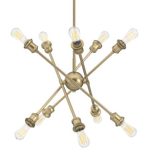 Axel 10 Light Chandelier in Olympic Gold (1945-10 OG)