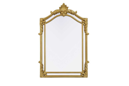 Elegant Furniture and Lighting Madeline 28.5X42 Traditional Mirror In Gold Leaf (MR7A2942GF)