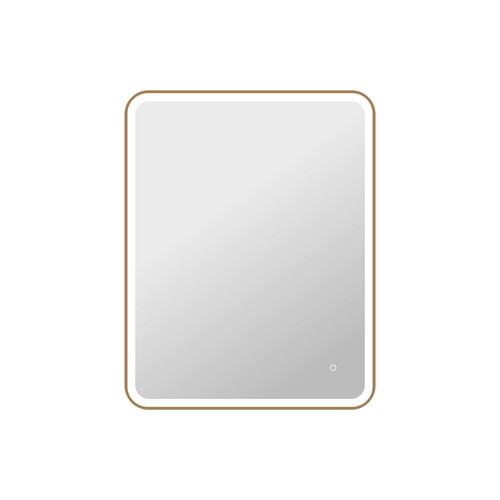 Elegant Furniture and Lighting 42 Round Led Front And Backlit Wall Mirror In Satin Gold (MRE6A3342SG)